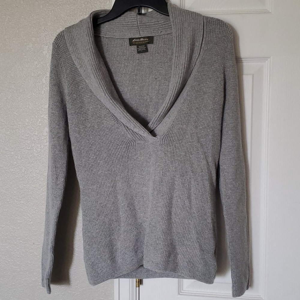 Perfect for Fall - Eddie Bauer Gray Knit Sweater